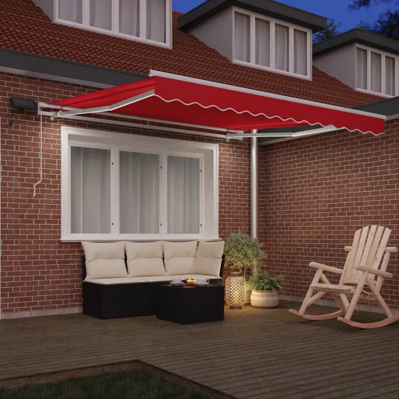 Ištraukiama markizė Raudona 300 x 250 cm Audinys ir plienas