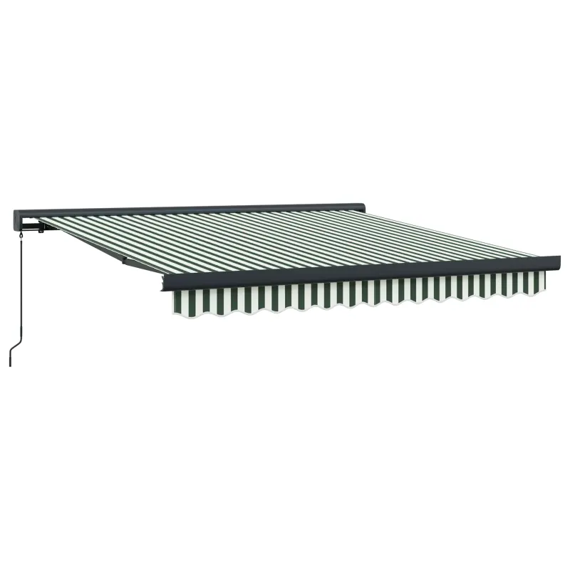 Ištraukiama markizė Žalia ir balta 300 x 250 cm