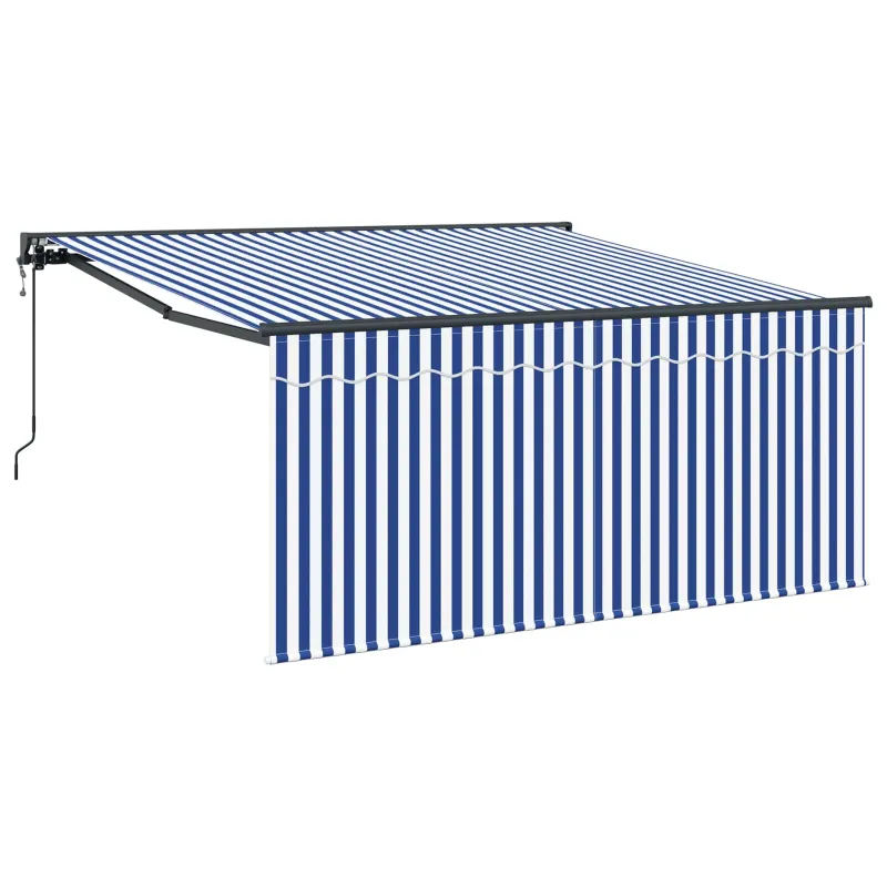 Ištraukiama markizė Mėlyna ir balta 350 x 250 cm