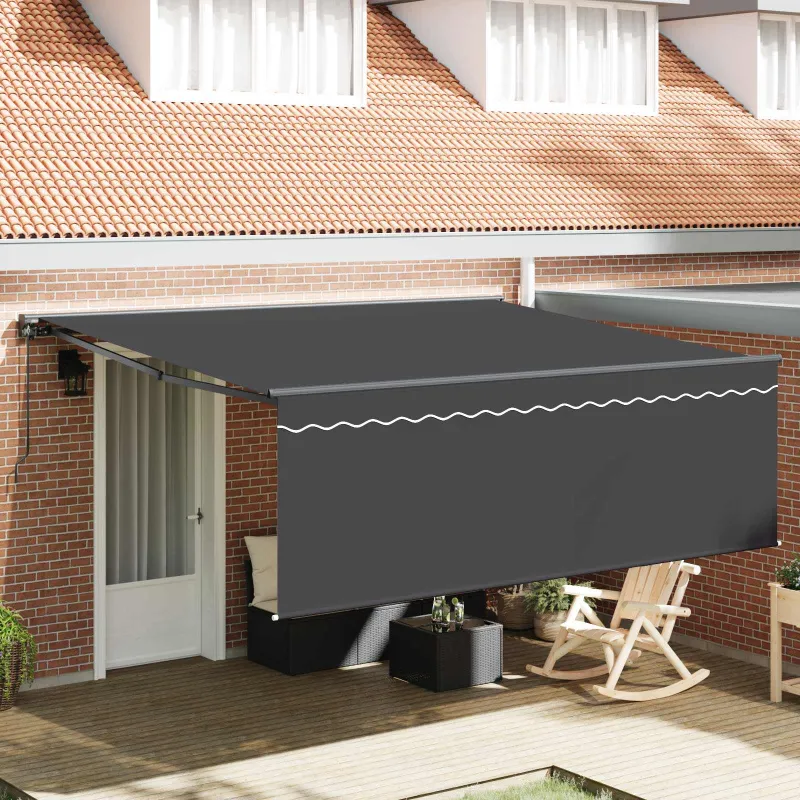 Markizės rėmas Geltona ir balta 350 x 250 cm