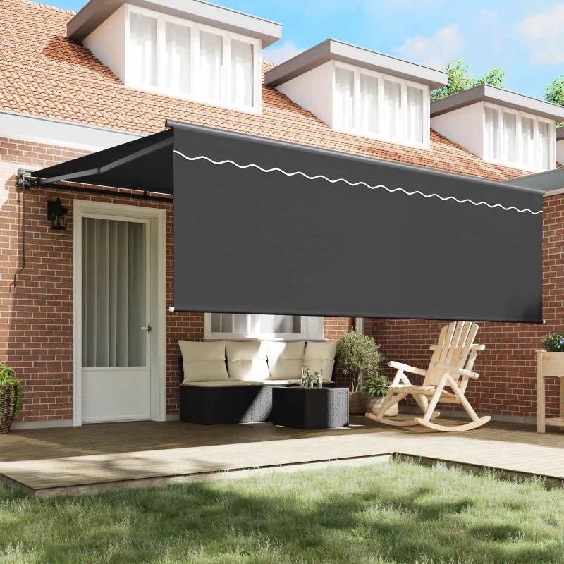 Markizės rėmas Geltona ir balta 350 x 250 cm