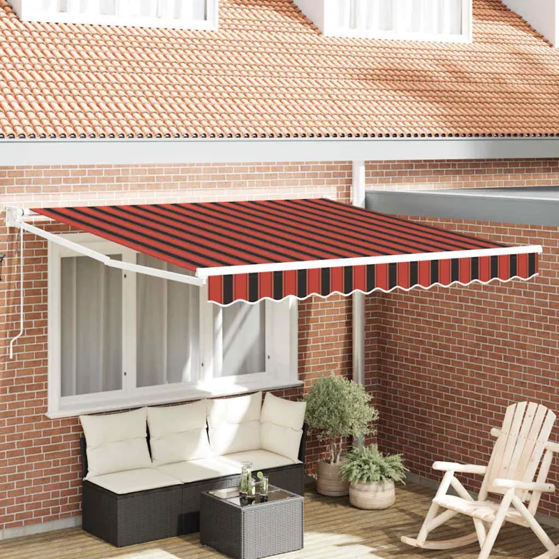 Pavėsinė Oranžinė ir ruda 350 x 250 x 165 cm Poliesteris