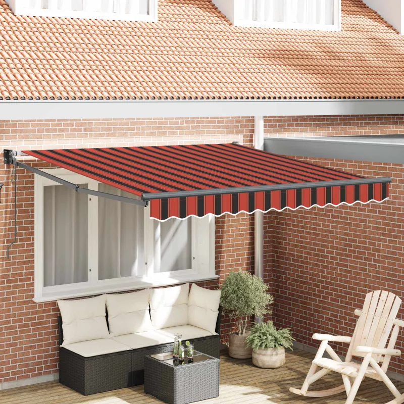 Pavėsinė Raudona ir Juoda 350 x 250 x 165 cm Poliesteris