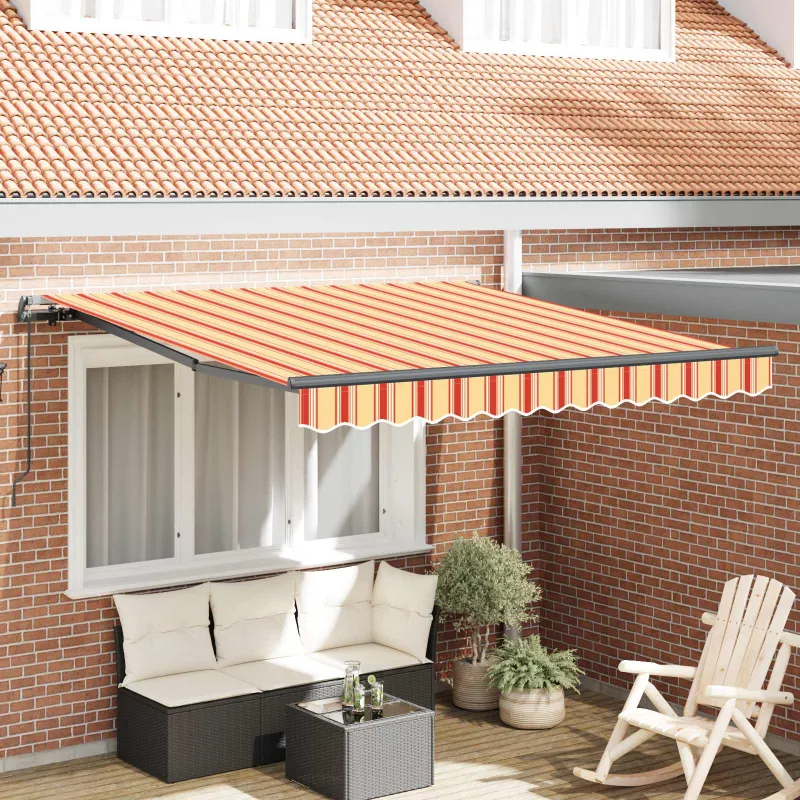 Ištraukiama markizė Geltona ir Oranžinė 350 x 250 cm