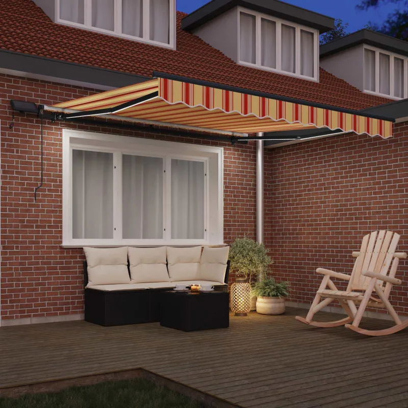 Ištraukiama markizė geltonos ir oranžinės spalvos 350 x 250 cm