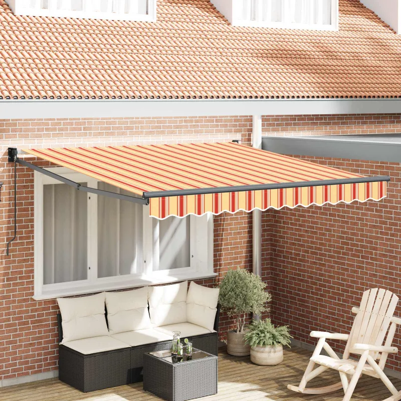 Pavėsinė Geltona ir Oranžinė 350 x 250 x 165 cm Poliesteris