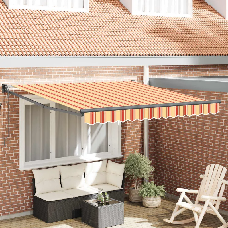 Pavėsinė Geltona ir Oranžinė 350 x 250 x 165 cm Poliesteris