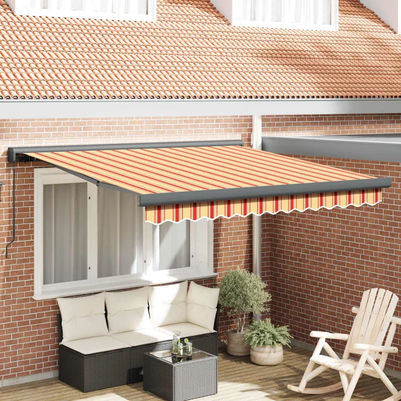 Ištraukiama markizė Geltona ir Oranžinė 350 x 250 cm