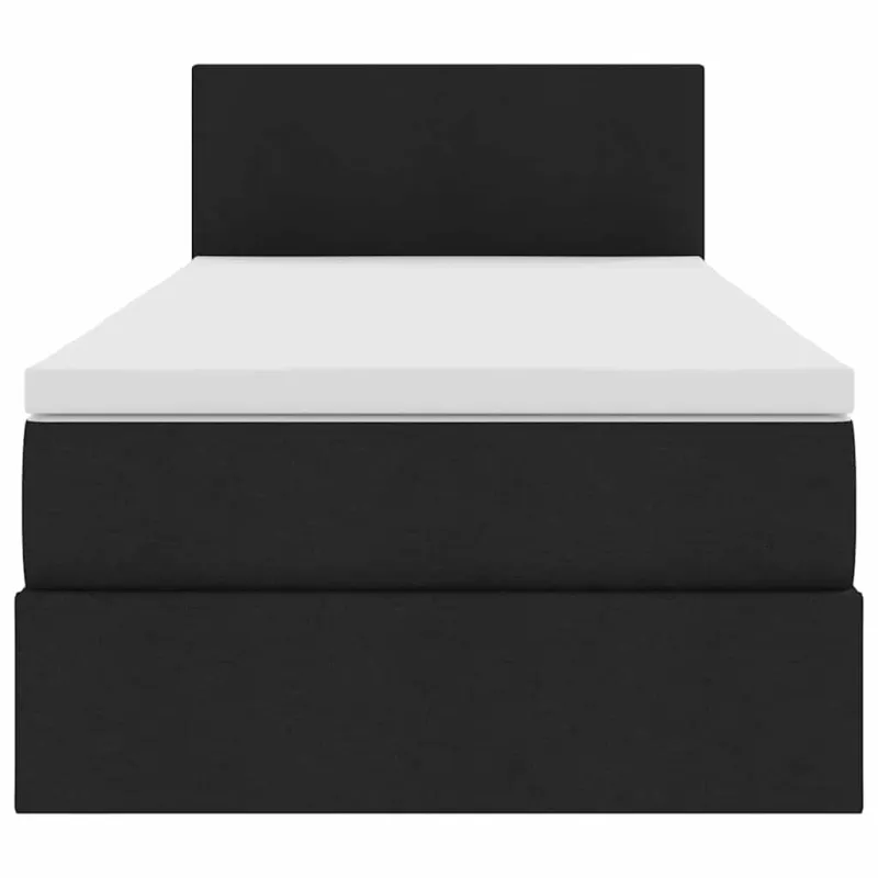 LED saugojimo lova su čiužiniu Juoda 100 x 200 cm Audinys