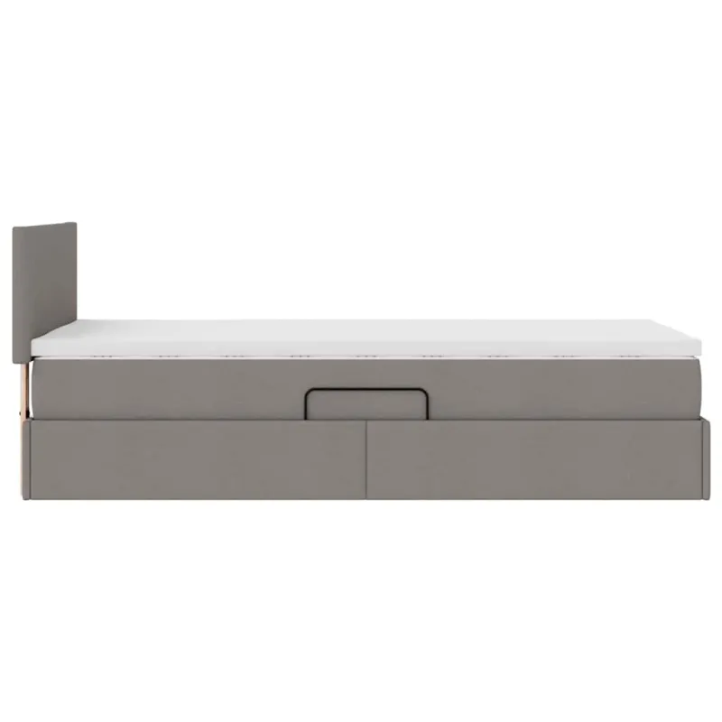 LED saugojimo lova su čiužiniu Taupe 100 x 200 cm Audinys