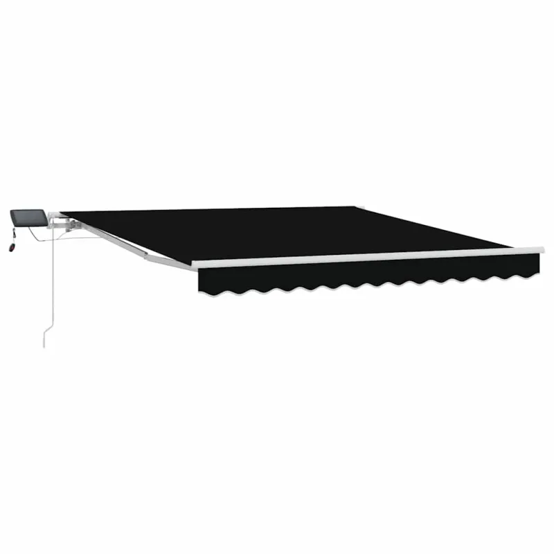 Ištraukiama markizė Juoda 350 x 250 cm Audinys ir plienas