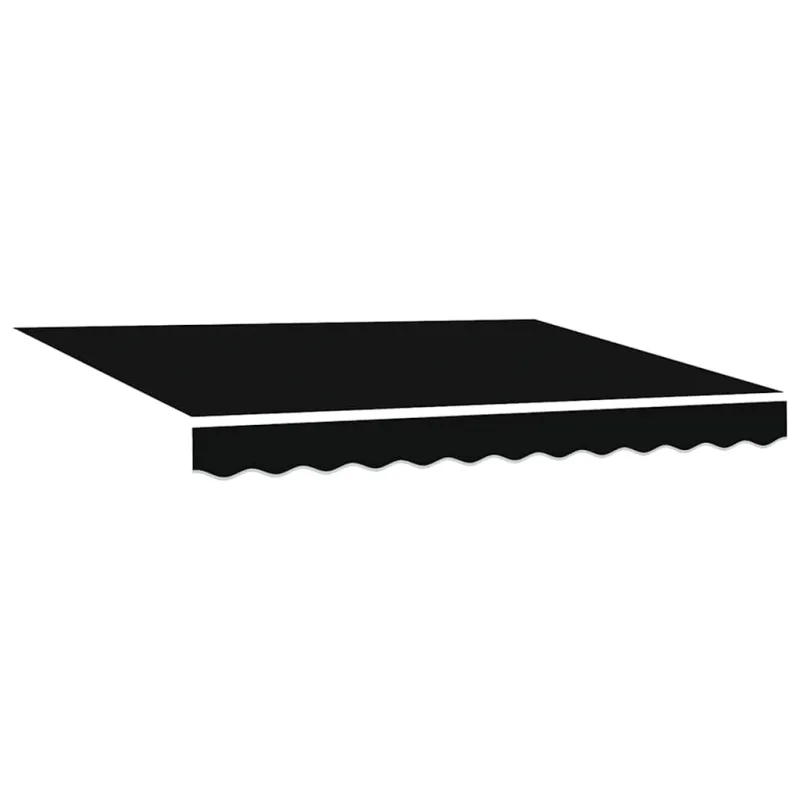 Ištraukiama markizė Juoda 350 x 250 cm Audinys ir plienas