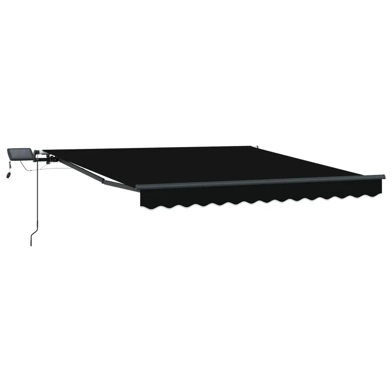 Ištraukiama markizė Juoda 350 x 250 cm audinys