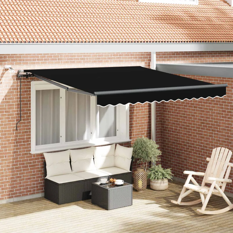 Skėtis Audinys Juoda 350 x 250 cm Poliesteris