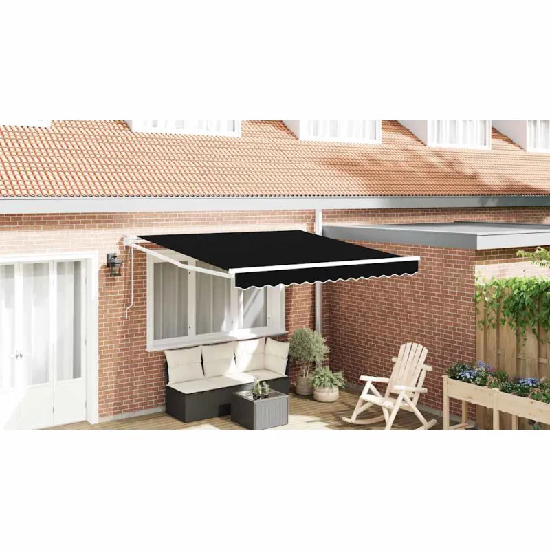 Ištraukiama markizė Juoda 350 x 250 cm audinys
