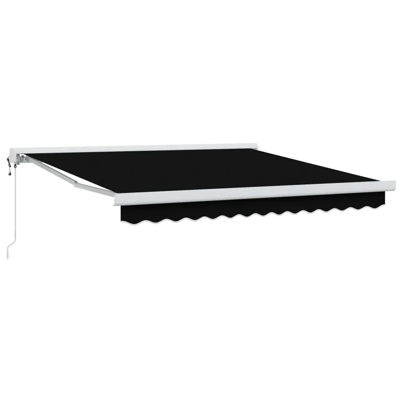 Pavėsinė Juoda 350 x 250 cm Poliesteris ir aliuminis