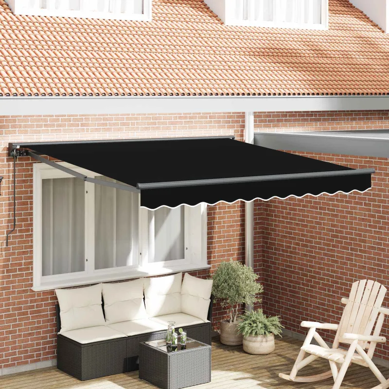 Markizės rėmas Juodas 350 x 250 cm Poliesteris su PU danga