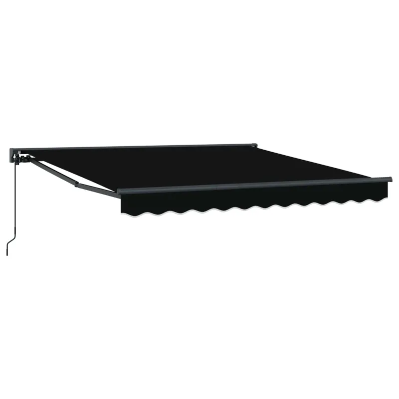 Markizės rėmas Juodas 350 x 250 cm Poliesteris su PU danga