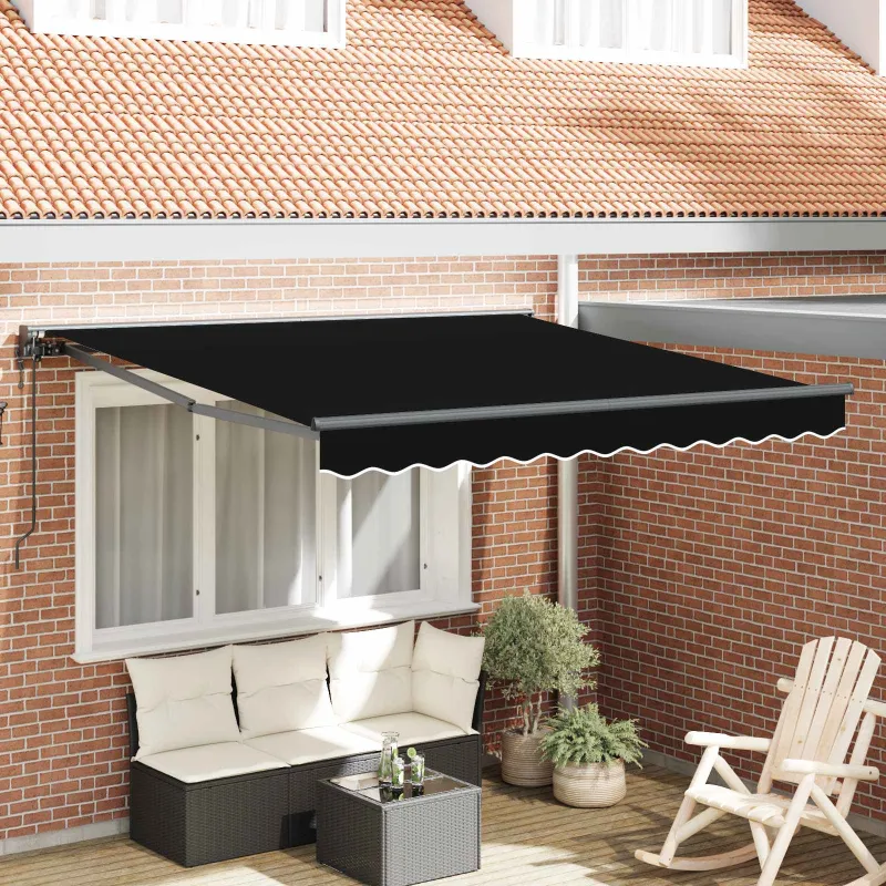 Markizės rėmas Juodas 350 x 250 cm Poliesteris su PU danga