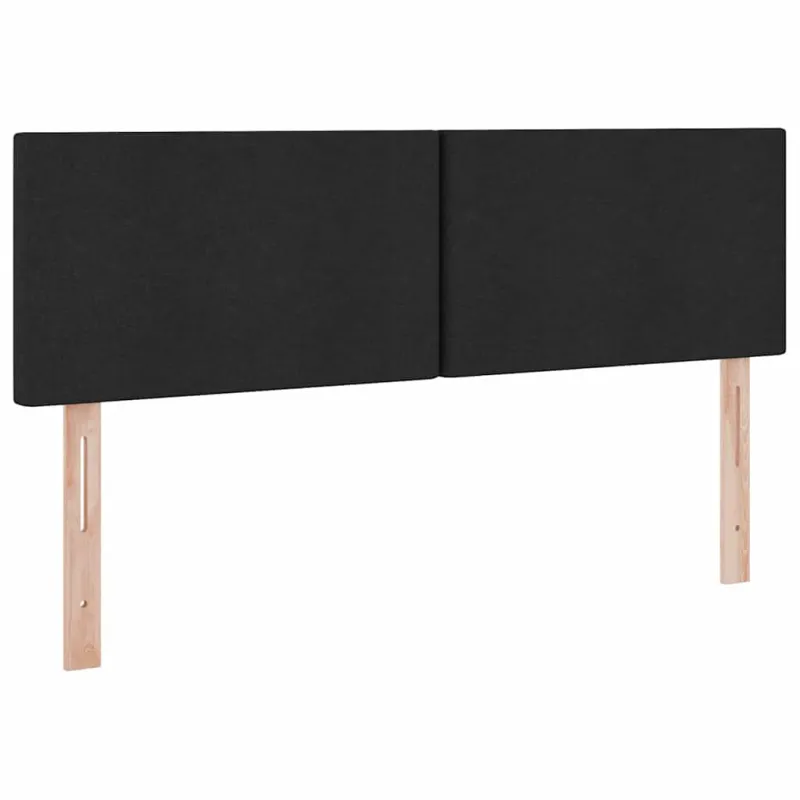 LED saugojimo lova su čiužiniu Juoda 140 x 190 cm Audinys