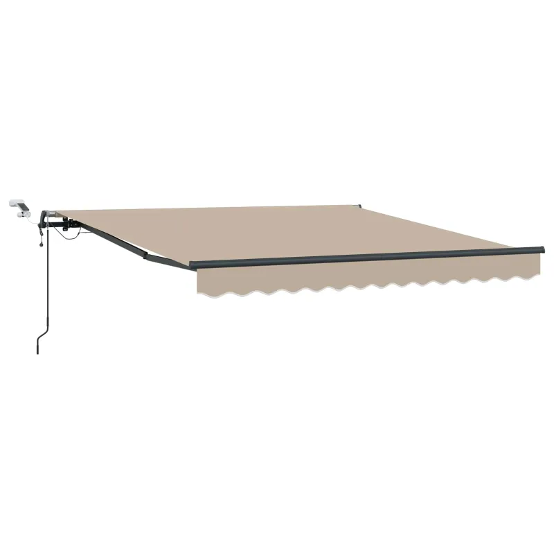 Skėtis Audinys Smėlio 350 x 250 cm Poliesteris