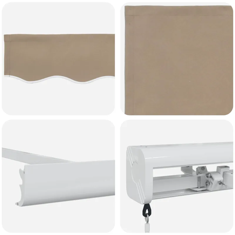 Ištraukiama markizė Smėlio 350 x 250 cm Audinys ir metalas