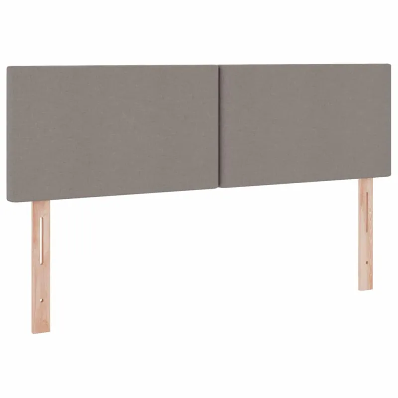 LED saugojimo lova su čiužiniu Taupe 140 x 200 cm Audinys