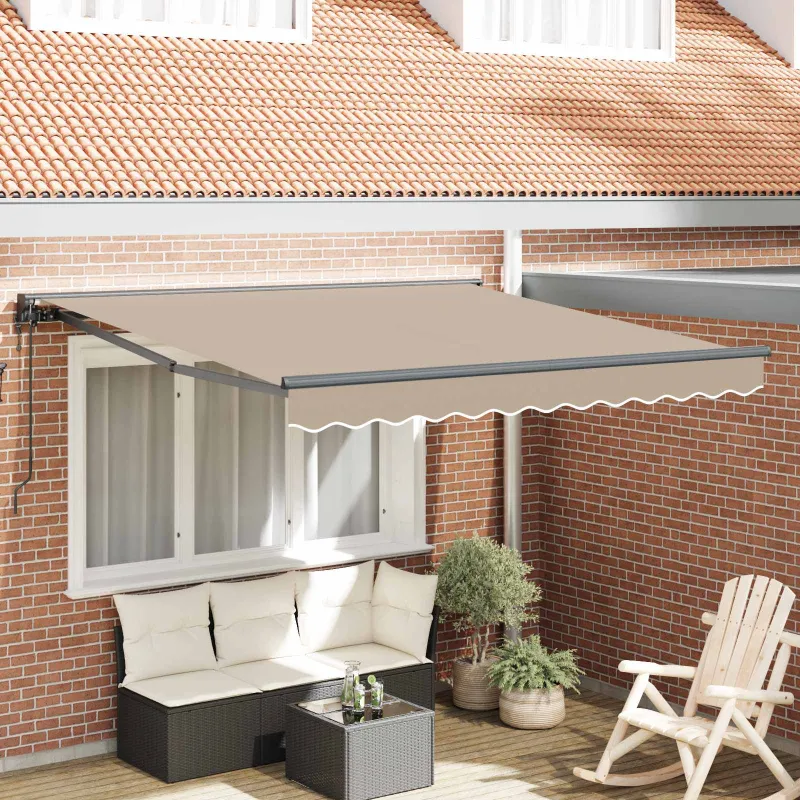 Markizės rėmas Smėlio 350 x 250 cm Poliesteris su PU danga