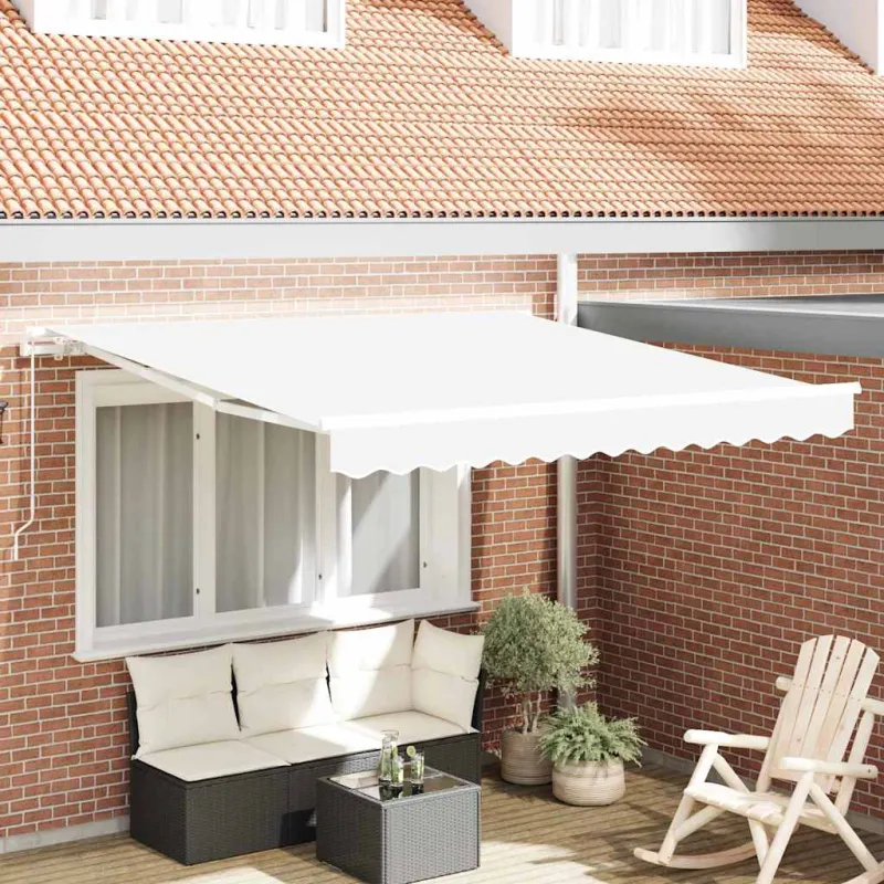 Ištraukiama markizė Balta 350 x 250 cm Poliesteris ir aliuminis