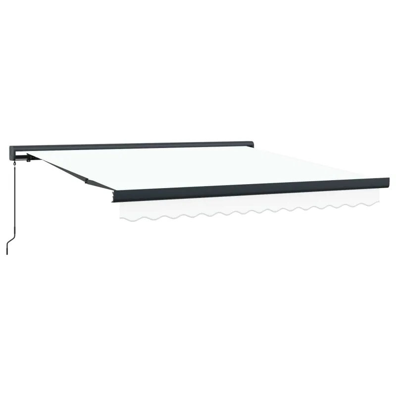 Ištraukiama markizė Balta 350 x 250 cm Audinys ir metalas