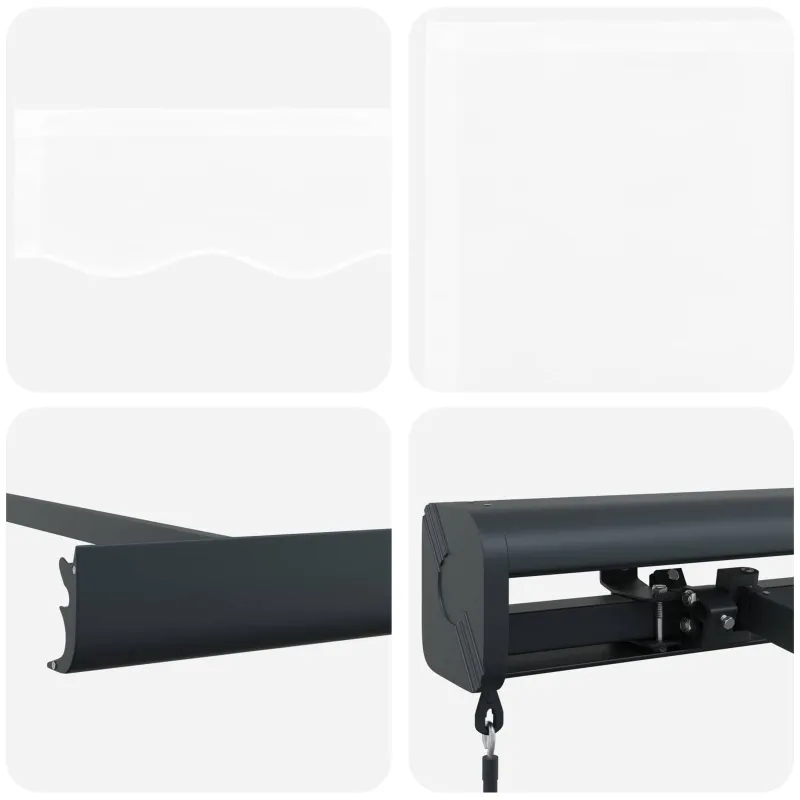 Ištraukiama markizė Balta 350 x 250 cm Audinys ir metalas