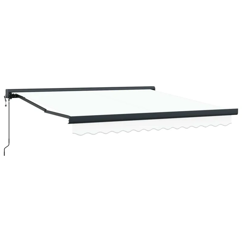 Pavėsinė Balta 350 x 250 x 165 cm Poliesteris ir aliuminis