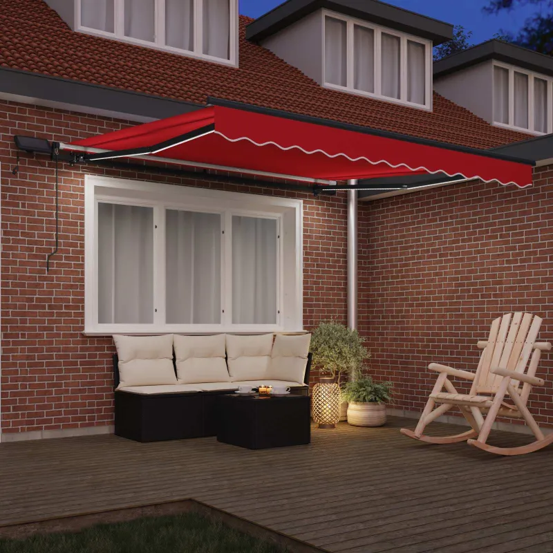 Ištraukiama markizė Raudona 350 x 250 cm audinys