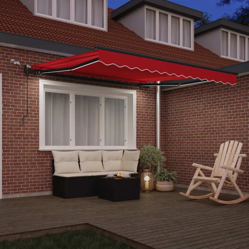 Skėtis Audinys Raudona 350 x 250 cm Poliesteris
