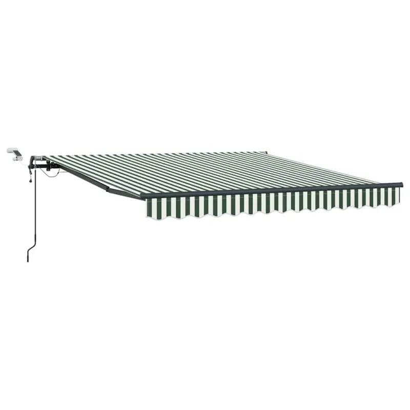 Skėtis Audinys Žalia ir balta 350 x 250 cm Poliesteris