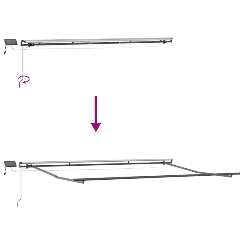 Ištraukiama markizė oranžinė ir ruda 400 ×300 cm audinys