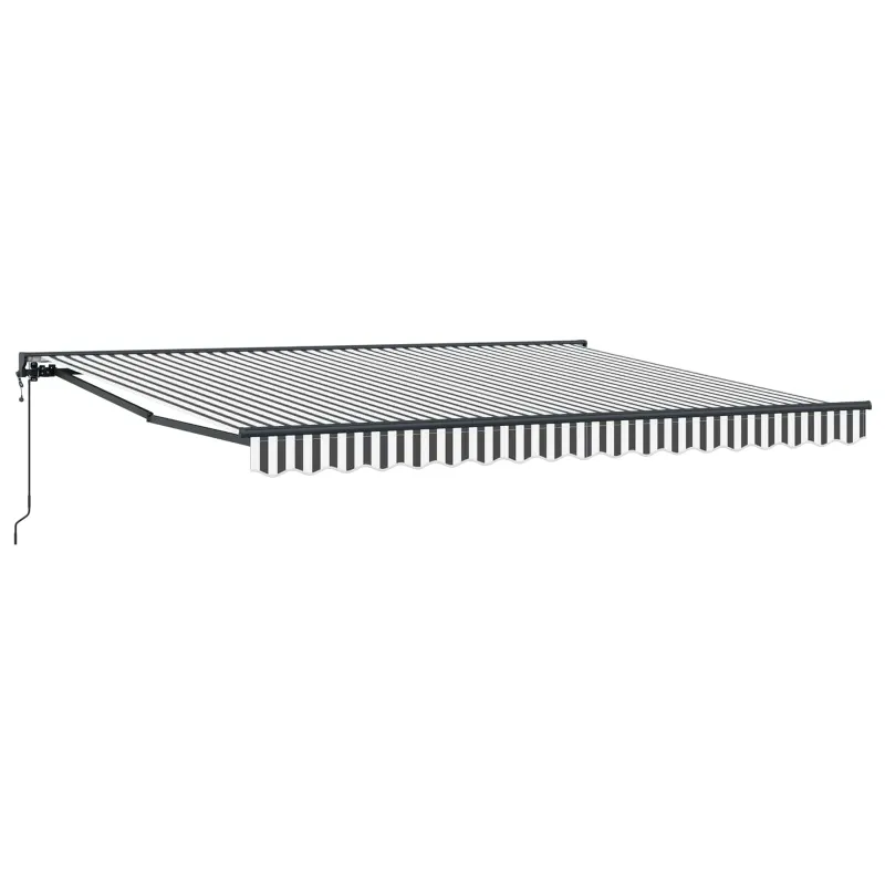 Markizės rėmas Antracito ir baltos 400 × 300 cm