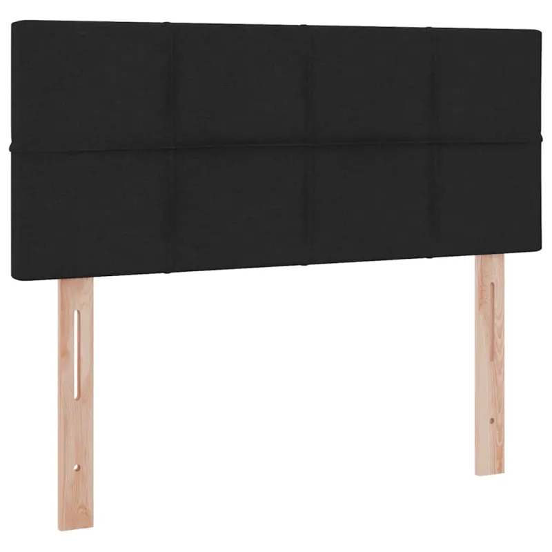 LED saugojimo lova su čiužiniu Juoda 120 x 200 cm Audinys