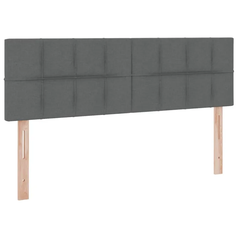 LED saugojimo lova su čiužiniu Tamsiai pilka 140 x 200 cm