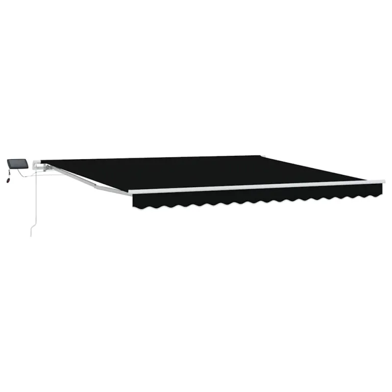 Ištraukiama markizė Juoda 400 × 300 cm Audinys ir plienas