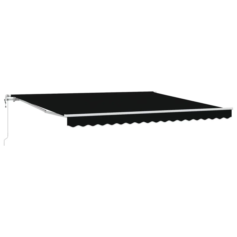 Elektrinė ištraukiama pavėsinė Juodas 400 × 300 cm