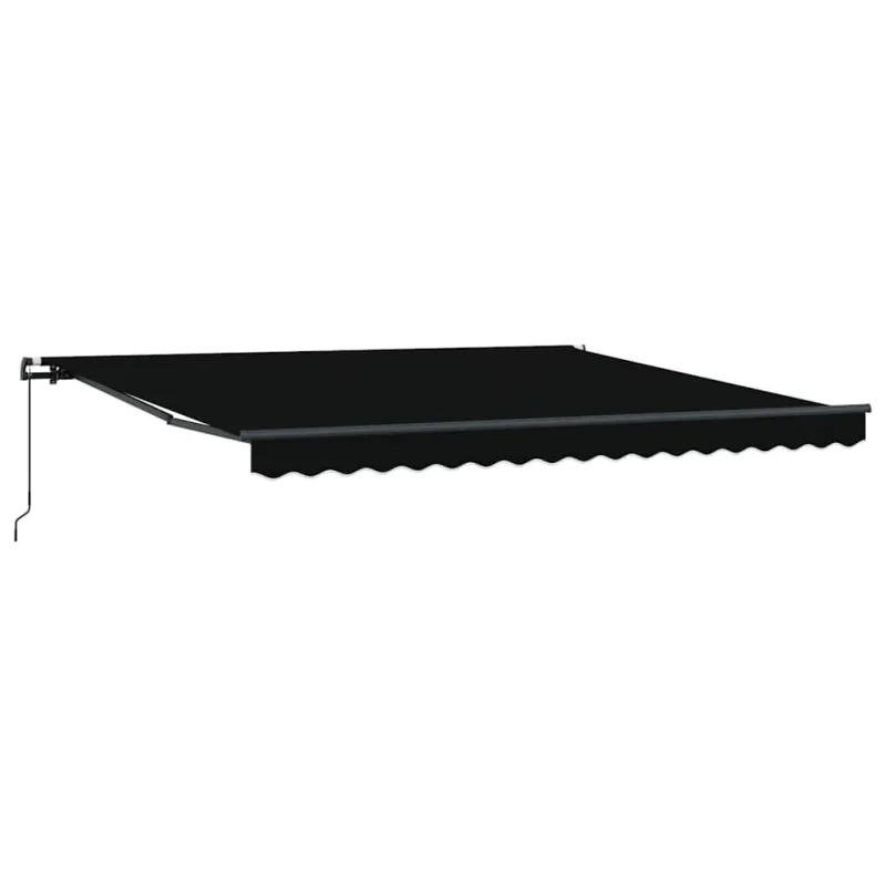 Ištraukiama markizė Juoda 400 × 300 cm Poliesteris ir plienas
