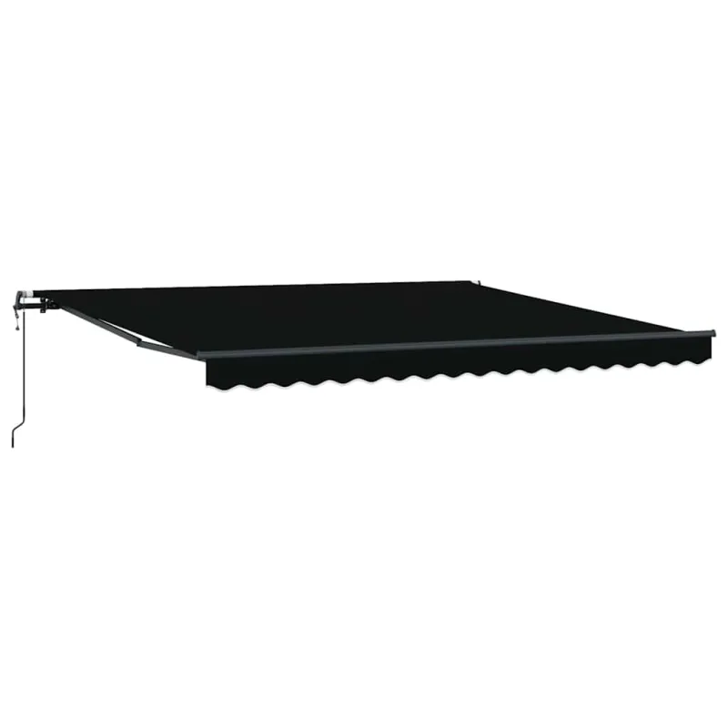 Ištraukiama markizė Juoda 400 × 300 cm Audinys ir aliuminis