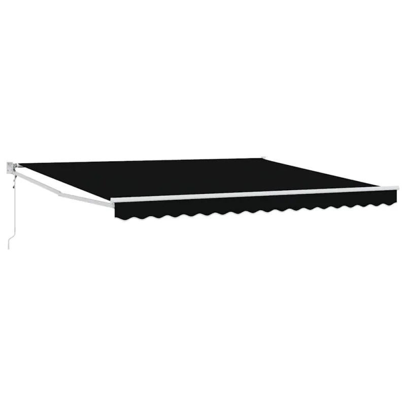 Ištraukiama markizė Juoda 400 × 300 cm Poliesteris ir aliuminis