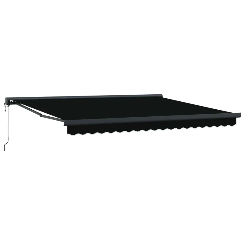 Pavėsinė Juoda 400 × 300 cm Poliesteris ir aliuminis