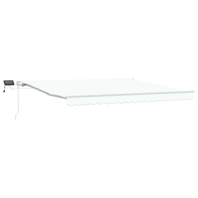 Ištraukiama markizė Balta 400 × 300 cm Audinys ir plienas