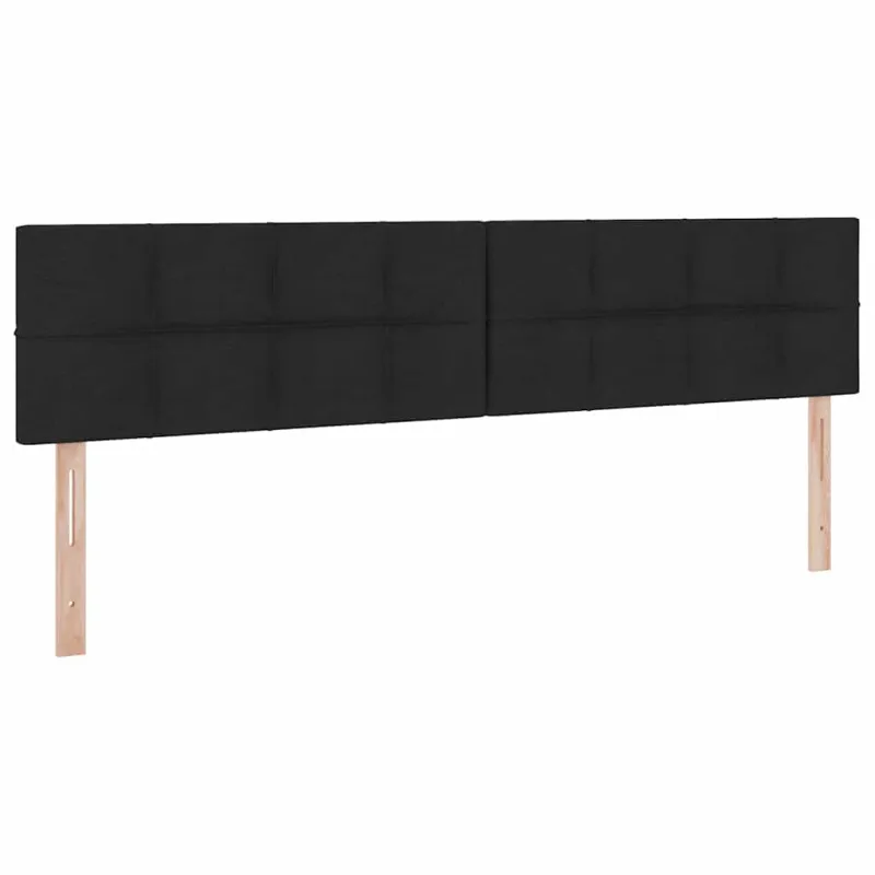 LED saugojimo lova su čiužiniu Juoda 200 x 200 cm Audinys