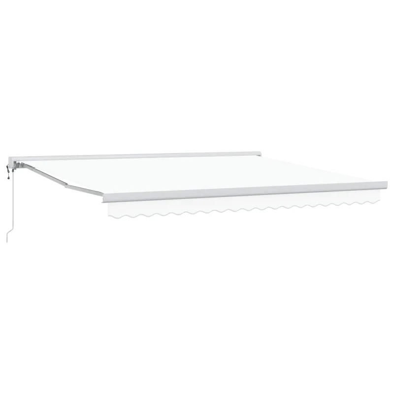 Ištraukiama markizė Balta 400 × 300 cm Audinys ir metalas