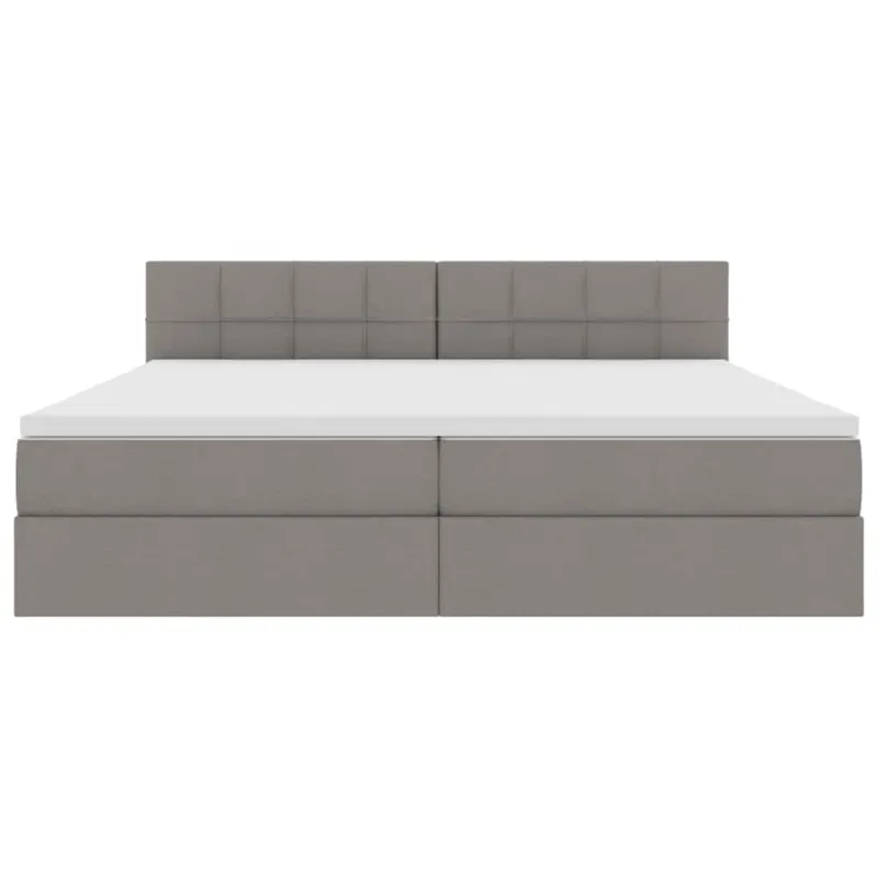 LED saugojimo lova su čiužiniu Taupe 200 x 200 cm Audinys