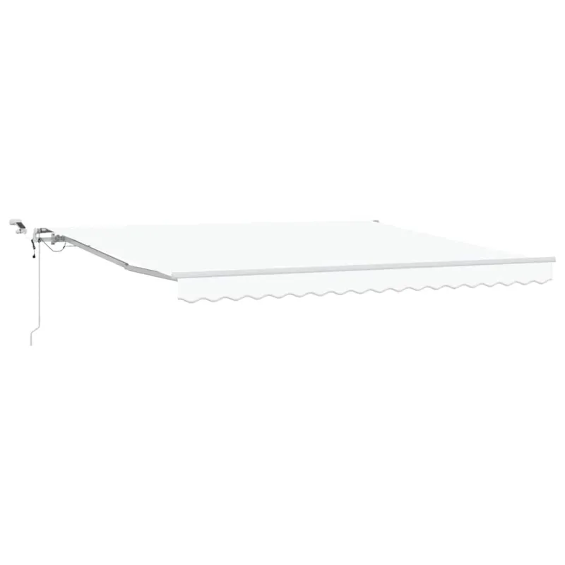 Ištraukiama markizė Balta 400 × 350 cm Poliesteris ir Metalas